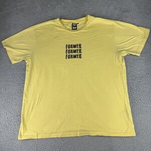 Former Shirt Mens XL Yellow Graphic Tee Crewneck‎ Streetwear Skate Snake Art